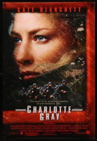 3f146 CHARLOTTE GRAY DS 1sh '01 close-up of Cate Blanchett, Gillian Armstrong directed, Australian!
