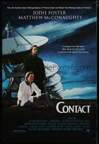3f163 CONTACT 1sh '97 Jodie Foster, Matthew McConaughey, message from deep space!