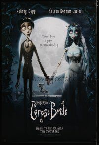 3f167 CORPSE BRIDE teaser DS 1sh '05 Tim Burton stop-motion animated horror musical!