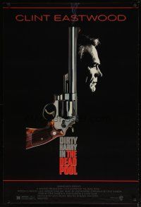 3f198 DEAD POOL 1sh '88 Clint Eastwood as tough cop Dirty Harry, cool gun image!
