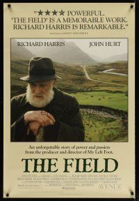 3f252 FIELD 1sh '90 Jim Sheridan directed, cool image of Richard Harris & landscape!