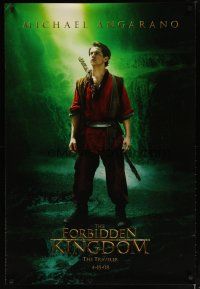 3f266 FORBIDDEN KINGDOM teaser DS 1sh '08 Michael Angarano w/sword, The Traveler!