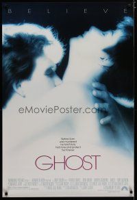 3f281 GHOST 1sh '90 classic romantic close up of dead Patrick Swayze & sexy Demi Moore!