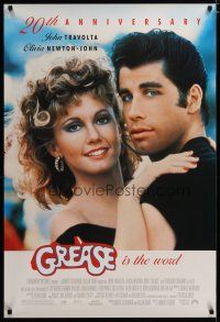 3f312 GREASE 1sh R98 close up of John Travolta & Olivia Newton-John in a most classic musical!
