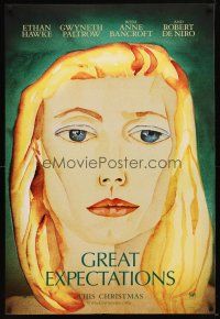 3f313 GREAT EXPECTATIONS style A teaser DS 1sh '98 close-up artwork of Gwyneth Paltrow, Dickens!