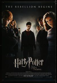 3f335 HARRY POTTER & THE ORDER OF THE PHOENIX advance DS 1sh '07 Radcliffe, Emma Watson & cast!