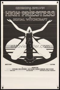 3f347 HIGH PRIESTESS OF SEXUAL WITCHCRAFT 1sh '73 Georgina Spelvin, sexy art of woman w/candle!