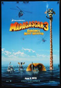 3f501 MADAGASCAR 3: EUROPE'S MOST WANTED teaser DS 1sh '12 Ben Stiller, Chris Rock, Schwimmer