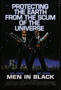 3f518 MEN IN BLACK 1sh '97 Will Smith & Tommy Lee Jones protecting Earth!