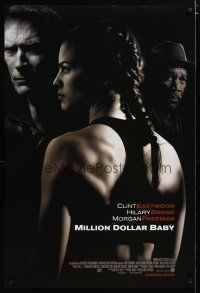 3f528 MILLION DOLLAR BABY int'l advance DS 1sh '04 Clint Eastwood, boxer Hilary Swank, Freeman!