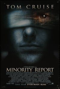 3f530 MINORITY REPORT style A int'l advance DS 1sh '02 Steven Spielberg, Tom Cruise, Colin Farrell