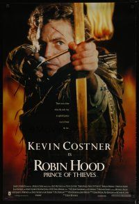 3f648 ROBIN HOOD PRINCE OF THIEVES int'l 1sh '91 cool image of Kevin Costner w/flaming arrow!