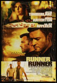 3f661 RUNNER RUNNER style A advance DS 1sh '13 Justin Timberlake, Gemma Arterton, Ben Affleck!