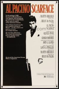 3f675 SCARFACE 1sh '83 Al Pacino as Tony Montana, Brian De Palma, Oliver Stone!