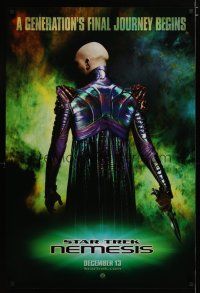 3f740 STAR TREK: NEMESIS teaser 1sh '02 Patrick Stewart, a generation's final journey begins!