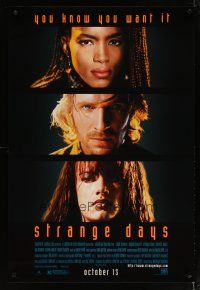 3f747 STRANGE DAYS cast style advance 1sh '95 Ralph Fiennes, Angela Bassett, Juliette Lewis!