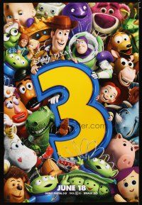 3f779 TOY STORY 3 advance DS 1sh '10 Disney & Pixar, great image of Woody, Buzz & cast!