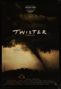 3f789 TWISTER int'l DS 1sh '96 storm chasers Bill Paxton & Helen Hunt, cool image of tornado!