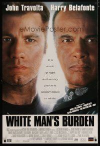 3f821 WHITE MAN'S BURDEN 1sh '95 John Travolta, Harry Belafonte, race relations!