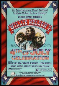3f827 WILLIE NELSON'S 4TH OF JULY CELEBRATION 1sh '79 Willie Nelson, Waylon Jennings!