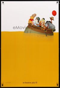 3f829 WINNIE THE POOH teaser DS 1sh '11 great art with Tigger, Eeyore & more on sea of honey!