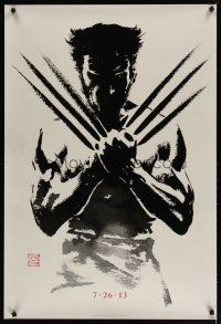 3f833 WOLVERINE style A teaser DS 1sh '13 cool stylized artwork of Hugh Jackman in title role!
