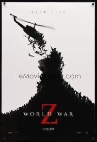 3f837 WORLD WAR Z teaser DS 1sh '13 Brad Pitt, Mireille Enos, Daniella Kertesz, zombie apocalypse!