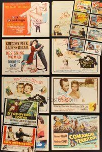 3g012 LOT OF 18 TRIMMED TITLE LOBBY CARDS '40s-50s Silk Stockings, Designing Woman & many more!