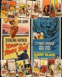 3g050 LOT OF 20 FORMERLY FOLDED INSERTS '50s great images from a variety of movies!