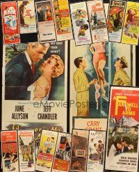 3g052 LOT OF 17 FORMERLY FOLDED INSERTS '50s great images from a variety of movies!