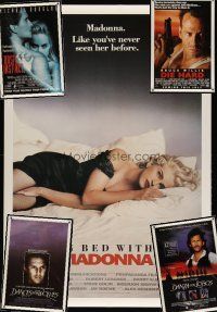 3g120 LOT OF 5 UNFOLDED COMMERCIAL REPRO POSTERS '90s In Bed With Madonna, Die Hard & more!