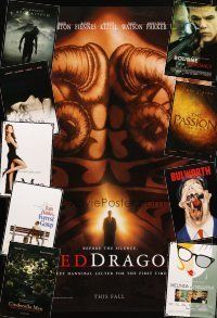 3g136 LOT OF 27 UNFOLDED DOUBLE-SIDED ONE-SHEETS '94 - '06 Red Dragon, The Passion & more!