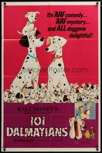 3h676 ONE HUNDRED & ONE DALMATIANS 1sh R69 most classic Walt Disney canine family cartoon!