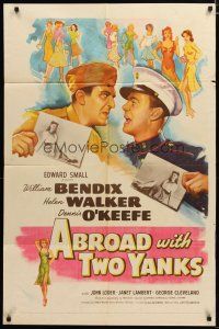3h017 ABROAD WITH 2 YANKS 1sh '44 Marines William Bendix & Dennis O'Keefe lust after Helen Walker!
