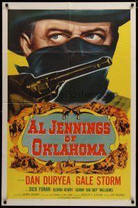 3h034 AL JENNINGS OF OKLAHOMA 1sh R57 the real and violent story of the last of the great outlaws!