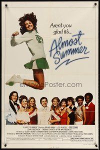 3h045 ALMOST SUMMER 1sh '78 Bruno Kirby, Lee Purcell, high school cheerleader sex!