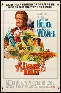 3h047 ALVAREZ KELLY 1sh '66 renegade adventurer William Holden & reckless Colonel Richard Widmark