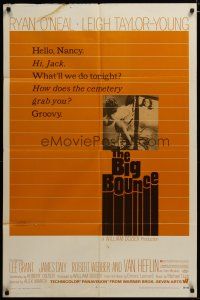 3h124 BIG BOUNCE 1sh '69 Ryan O'Neal & sexiest Leigh Taylor-Young in a groovy black comedy!