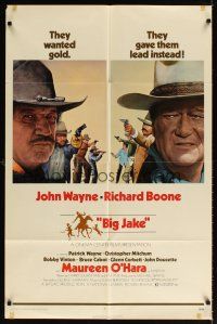 3h126 BIG JAKE 1sh '71 Richard Boone wanted gold but John Wayne gave him lead instead!