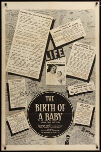3h139 BIRTH OF A BABY reviews 1sh '38 LIFE & news articles, see it before your very eyes!