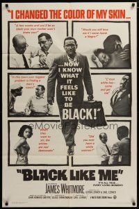 3h147 BLACK LIKE ME 1sh '64 Carl Lerner, James Whitmore, know what it feels like to be black!