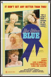 3h165 BLUE RIBBON BLUE 1sh '85 Seka, Annette Haven, x-rated doesn't get any better than this!