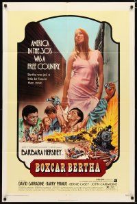 3h179 BOXCAR BERTHA 1sh '72 Martin Scorsese, Barbara Hershey was a bit free'er than most!