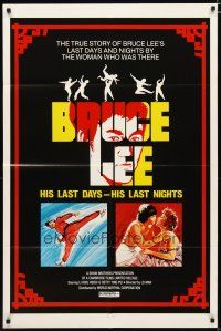 3h193 BRUCE LEE HIS LAST DAYS - HIS LAST NIGHTS 1sh '76 Lei Siu Lung yi ngo, martial arts!