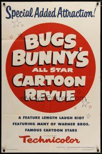 3h203 BUGS BUNNY'S ALL STAR CARTOON REVUE 1sh '53 Warner Bros feature length riot!