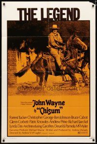 3h236 CHISUM 1sh '70 Andrew V. McLaglen, Forrest Tucker, The Legend big John Wayne!