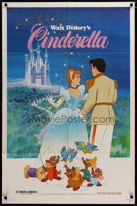 3h239 CINDERELLA 1sh R81 Walt Disney classic romantic musical fantasy cartoon!