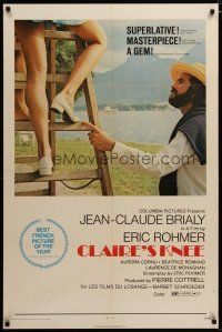 3h242 CLAIRE'S KNEE 1sh '71 Eric Rohmer's Le Genou de Claire, Jean-Claude Brialy
