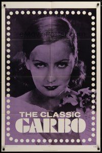 3h244 CLASSIC GARBO 1sh '71 great super close portrait of sexy Greta Garbo!