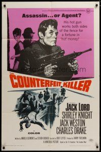 3h264 COUNTERFEIT KILLER 1sh '68 his gun works both sides of the fence, Assassin Or Agent?